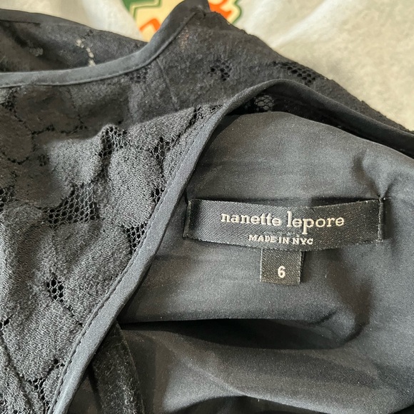 Nanette Lepore black lace dress Size 6 - Picture 2 of 3